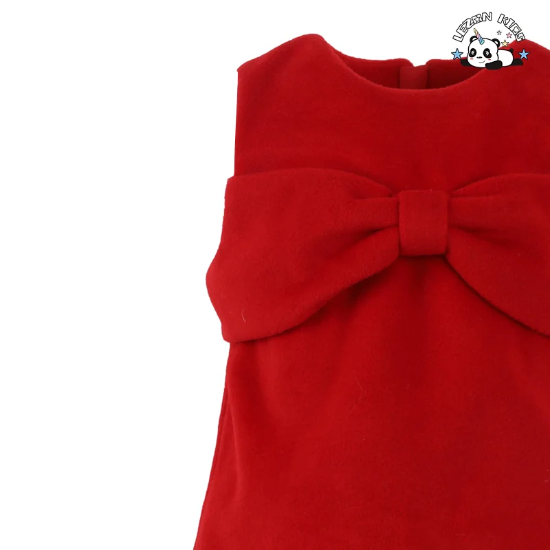 LEZONKIDS - Personalização OEM Conjunto de Roupas de Meninas da Moda do Ano Novo Cape Jaqueta Conjunto de Vestido Sem Manga para Meninas